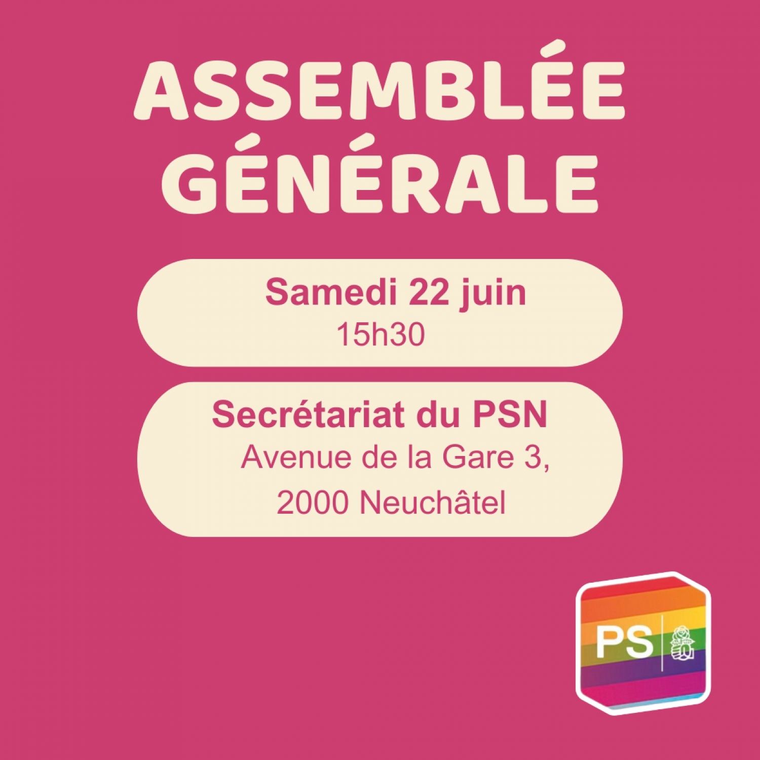 ASSEMBLÉE GÉNÉRALE PSQN